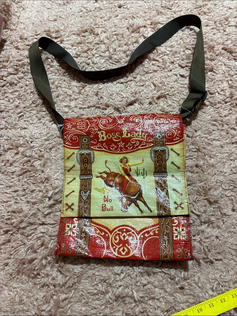 Boss Lady Red Western Crossbody Bag